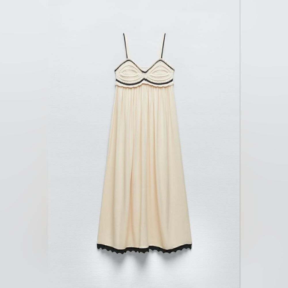 ZARA COMBINATION KNIT DRESS beach - Picture 5 of 15